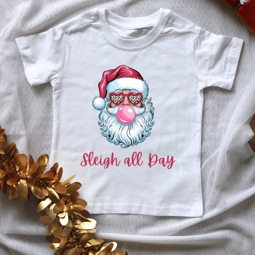 Sleigh All Day Christmas Kids Shirt