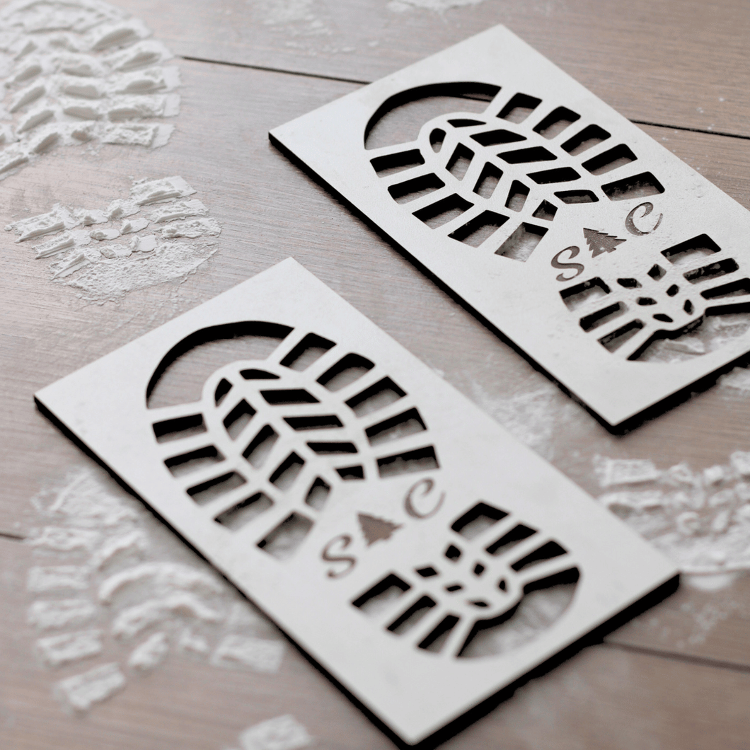 Santa Footprint Stencils