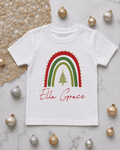 Personalised Christmas Rainbow Kids T-Shirt | Christmas