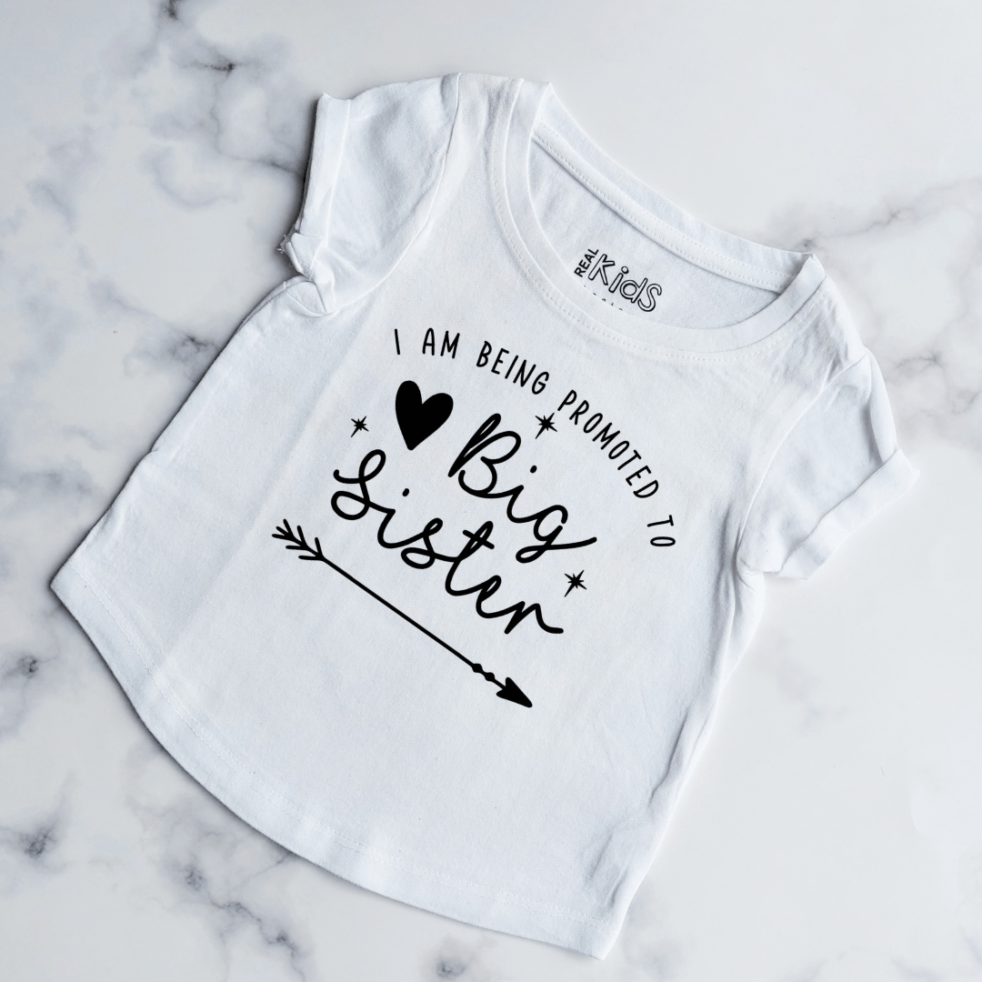 Promoted to Big Sister Kids Shirt – Little Wildflower South Africa