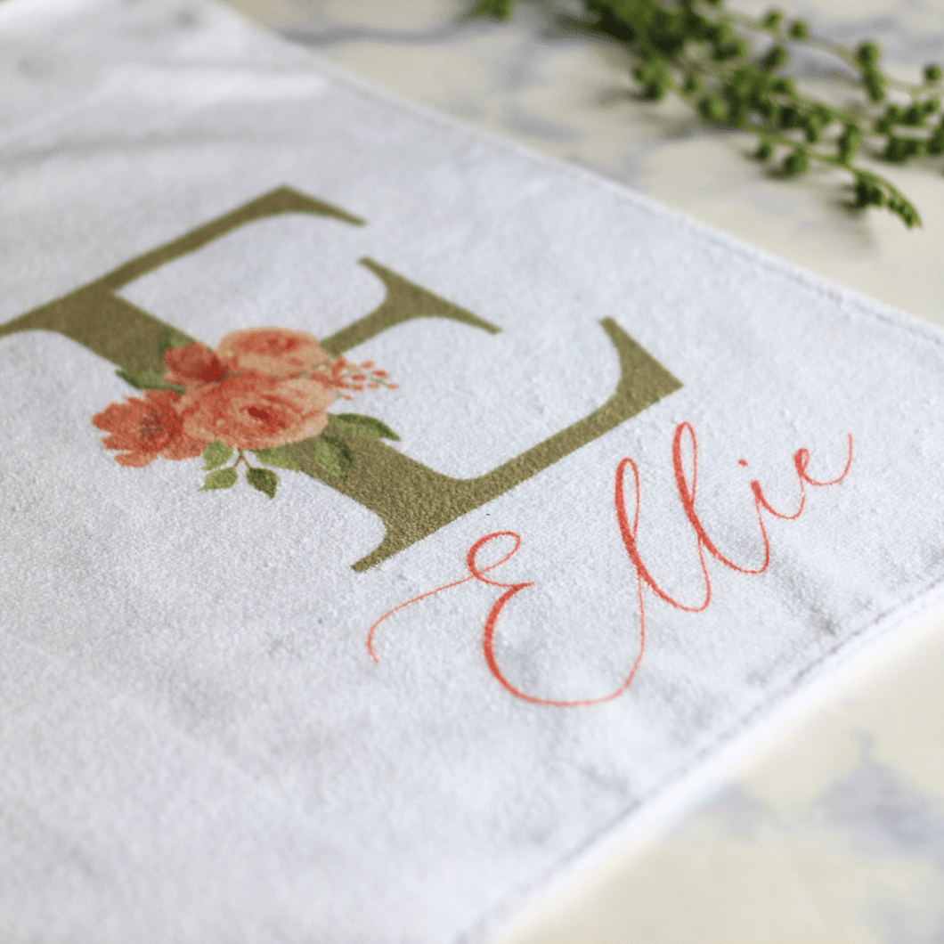 Large Personalised Burp Cloth