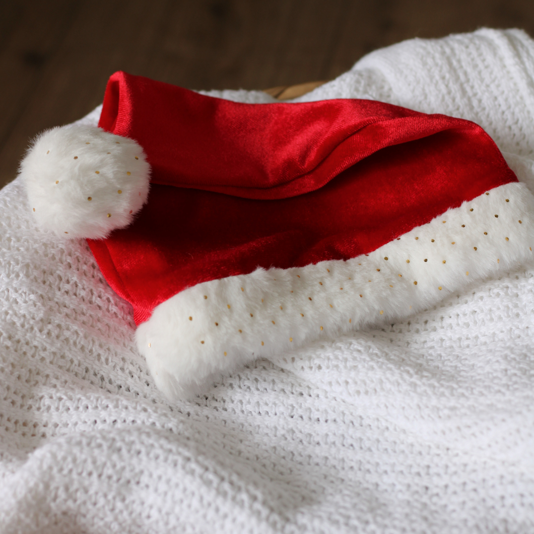 Velvet Baby Christmas Hat