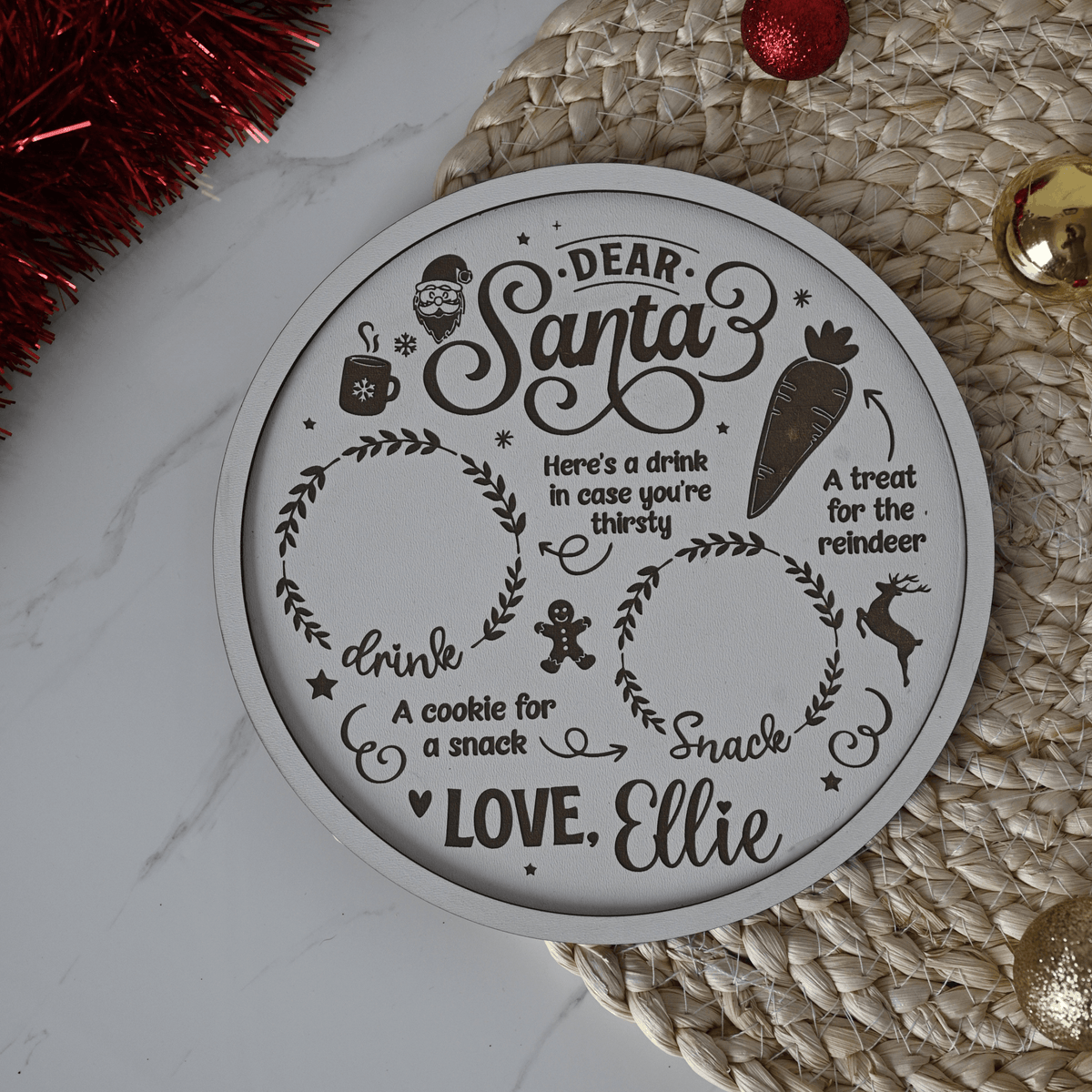 Personalised Santa Snack Tray