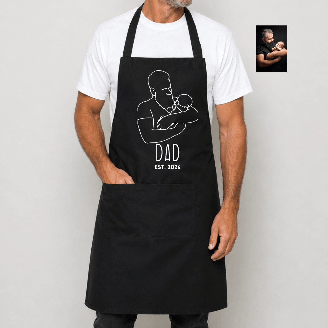 Personalised Line Drawing Apron