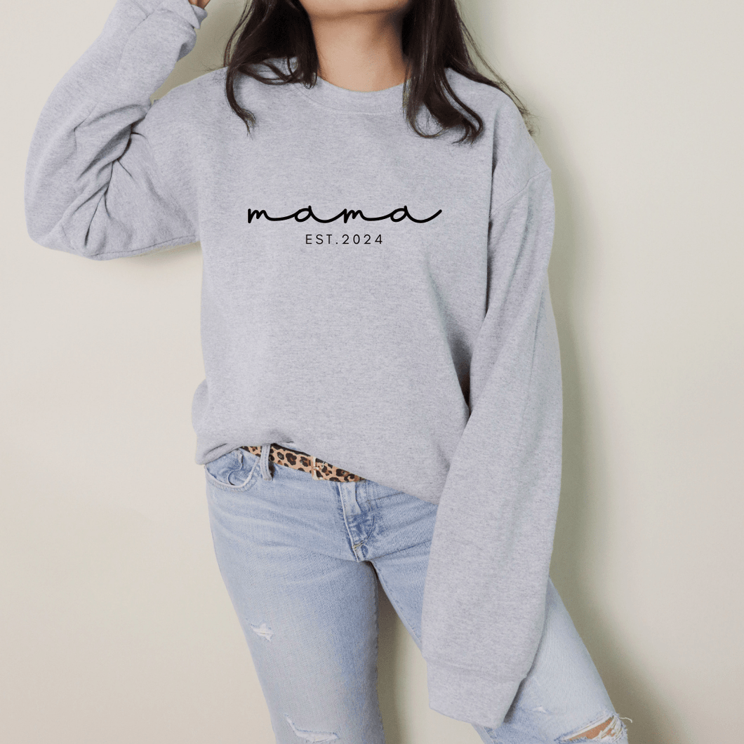 Mama Est. Crew Neck | Mother's Day