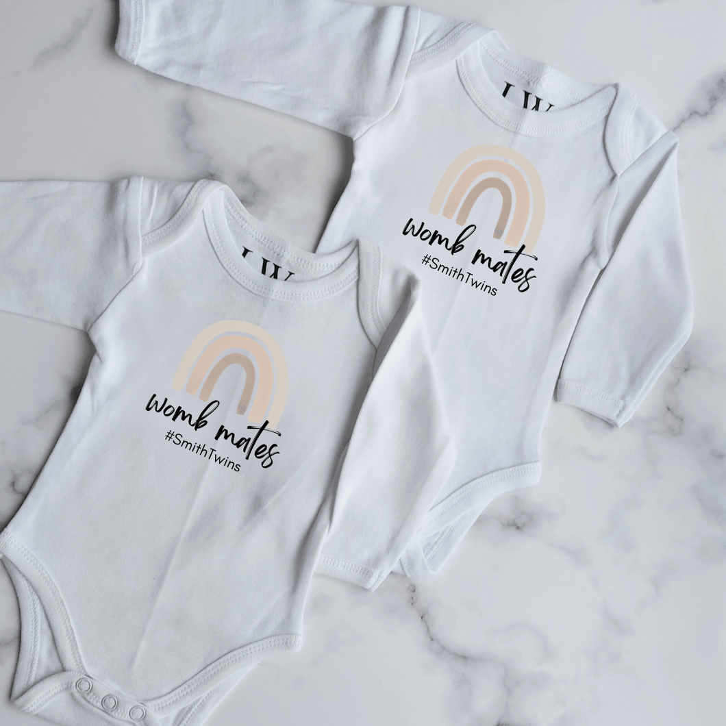 Womb Mates Twin Onesie Set