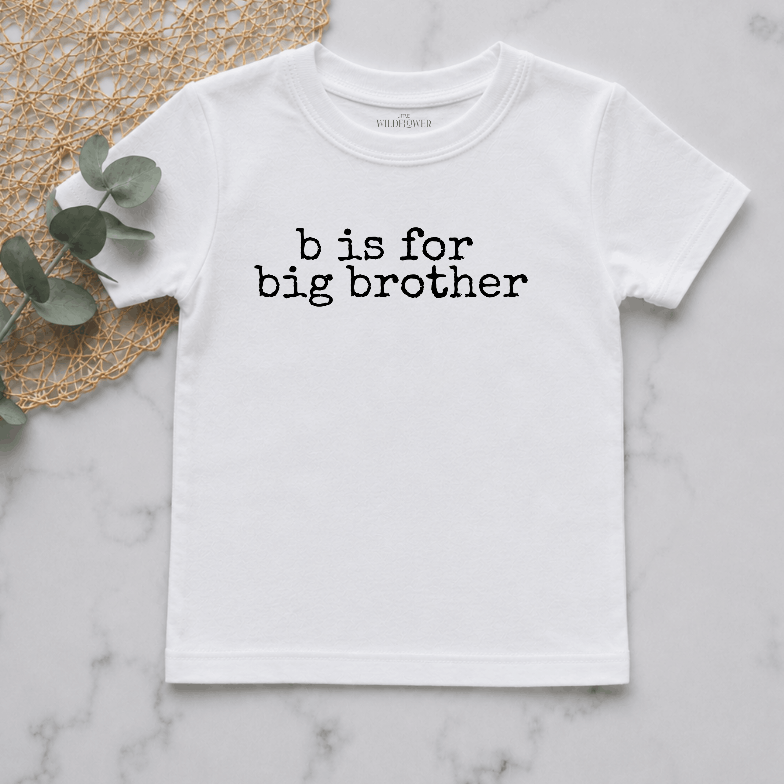 B Is For Big Brother Personalised Pregnancy Announcement Kids Shirt
