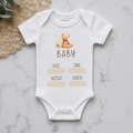 Teddy Bear Personalised Birth Announcement Onesie