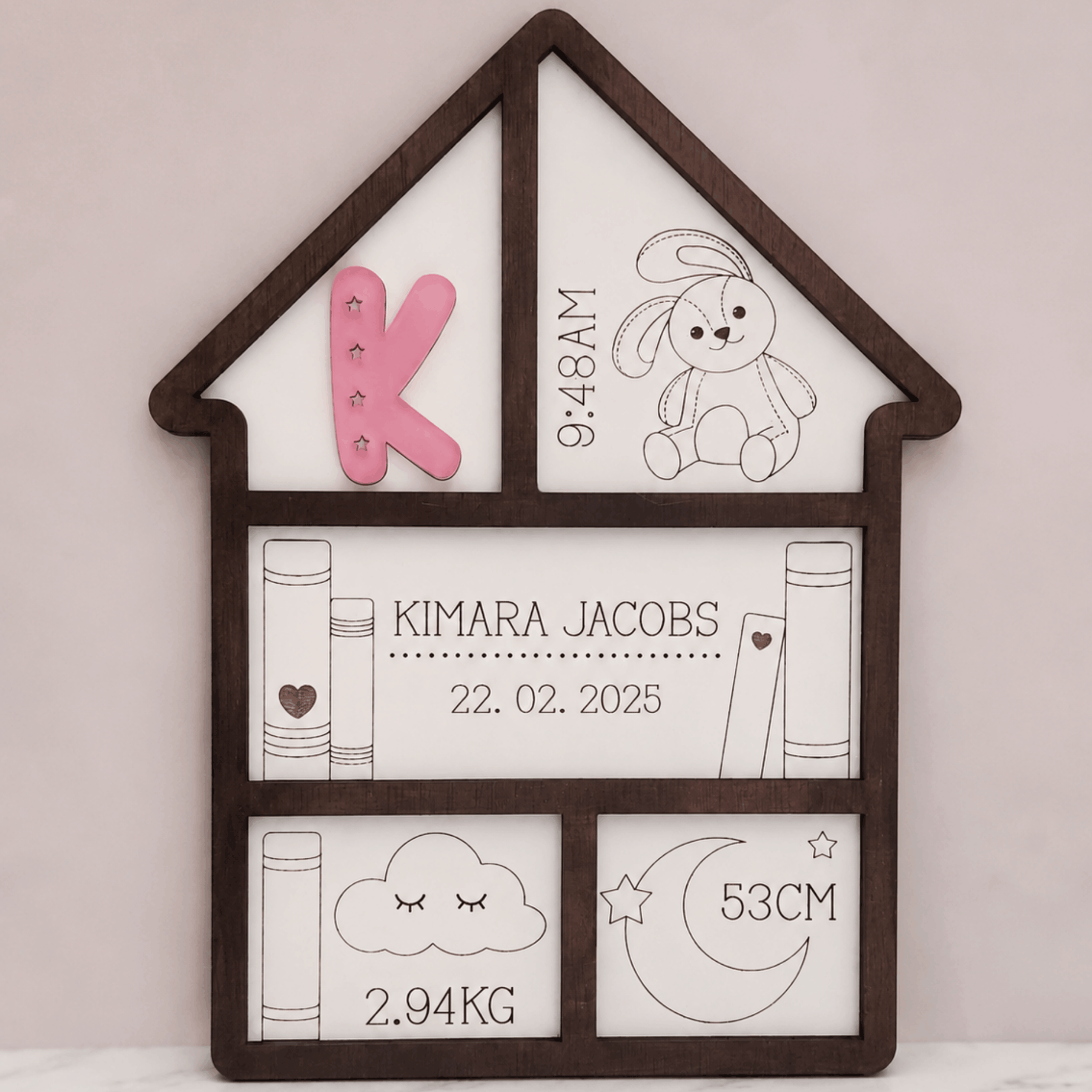 Personalised Birth Detail Keepsake Frame