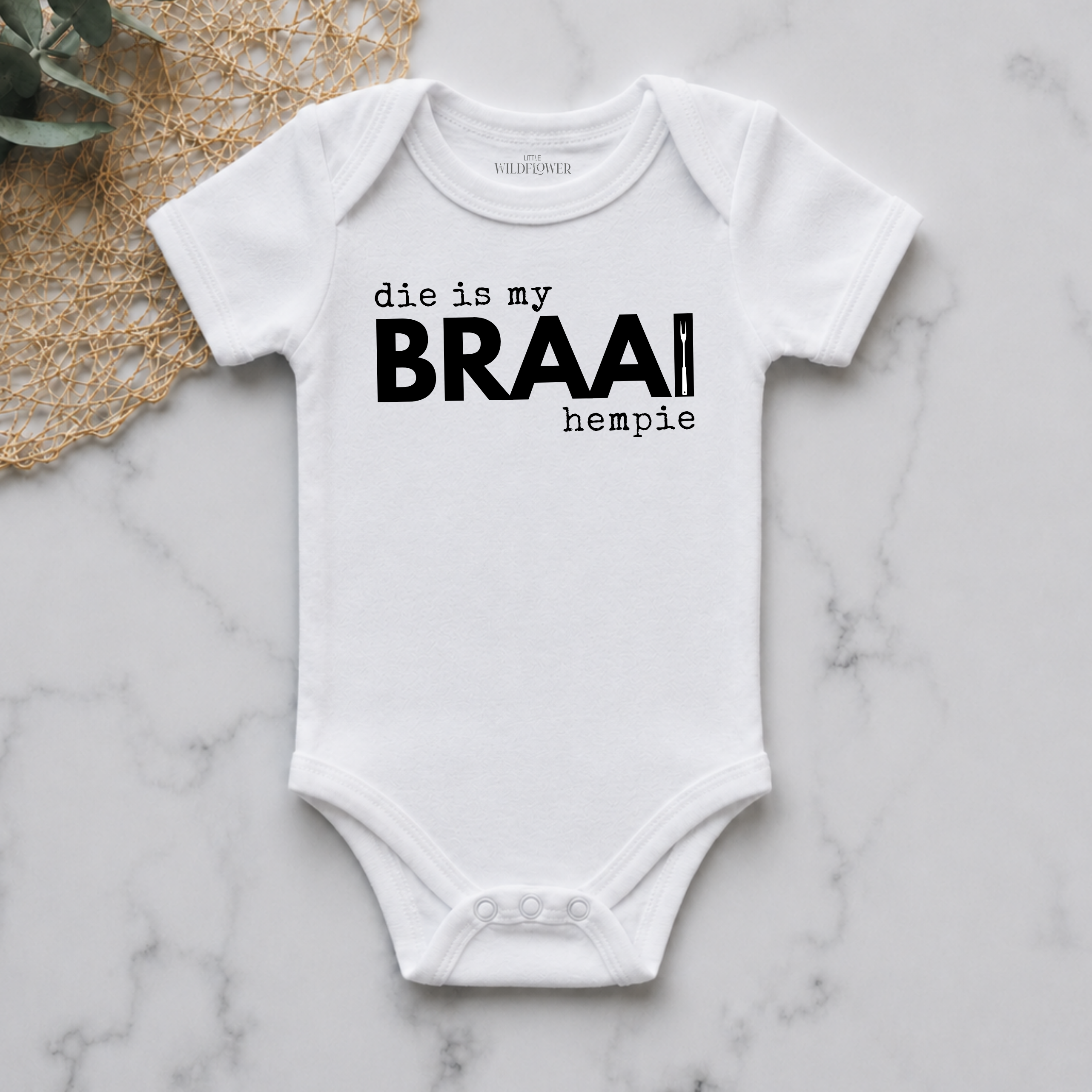 Braai Hempie Personalised Baby Onesie