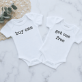 Buy One Get One Free Twin Set Personalised Onesie