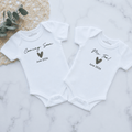 Coming Soon Twin Set Personalised Onesie