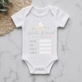 Vintage Goose Personalised Birth Announcement Onesie