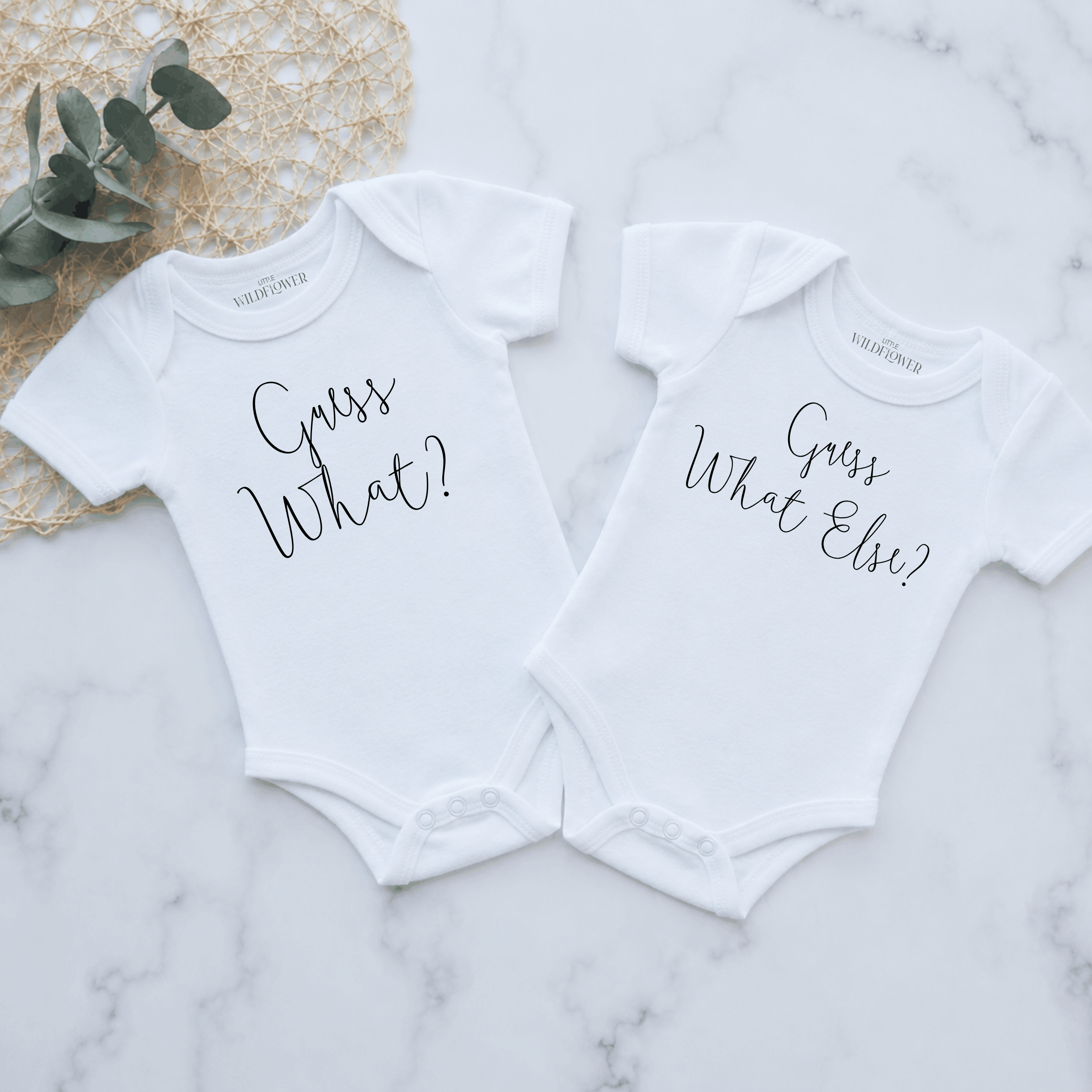 Guess What Twin Set Personalised Onesie