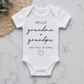 Hello Grandma & Grandpa Personalised Pregnancy Announcement Onesie