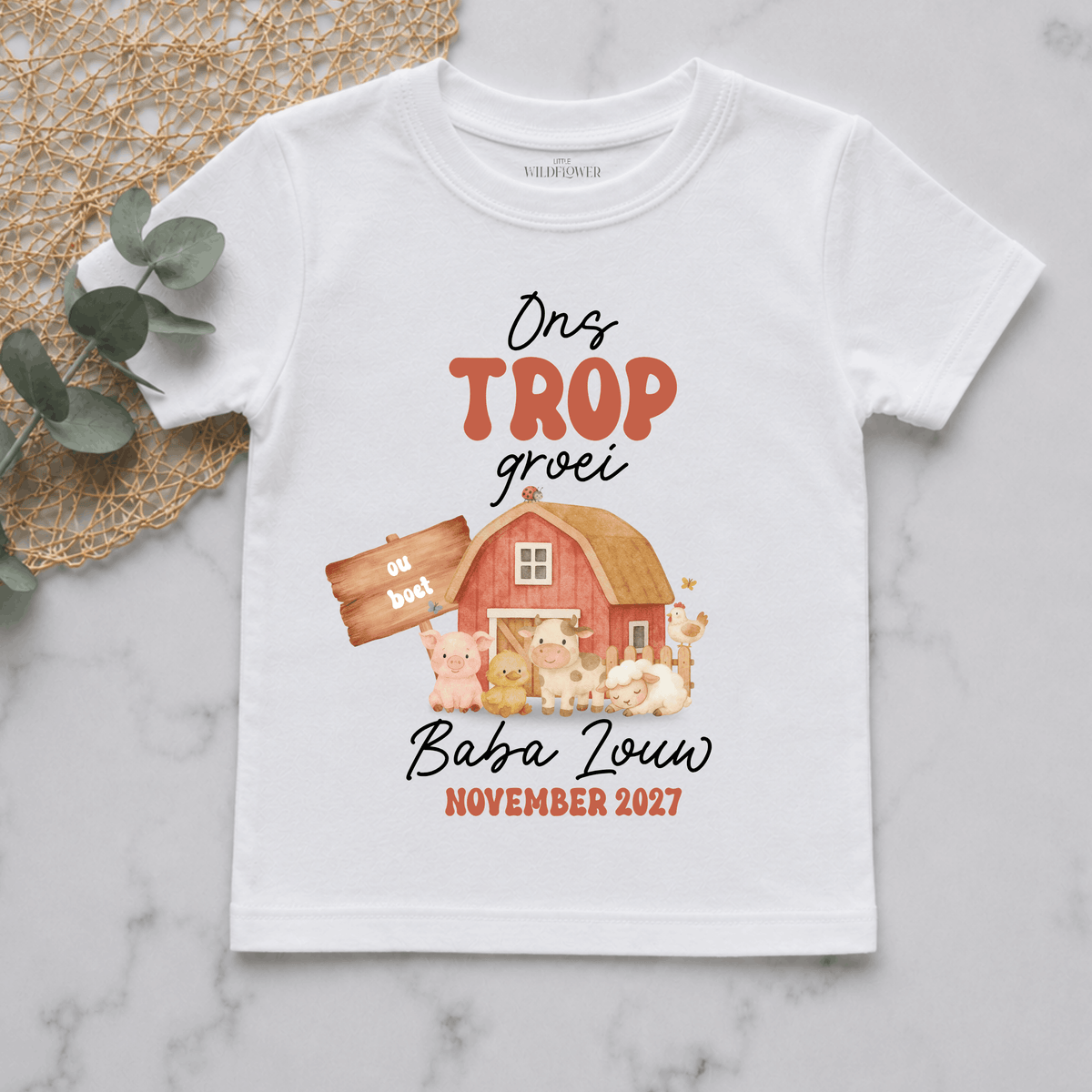 Our Herd Is Growing Personalised Pregnancy Announcement Kids Shirt