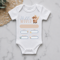 Highland Cow Personalised Birth Announcement Onesie