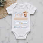 Highland Cow Personalised Birth Announcement Onesie