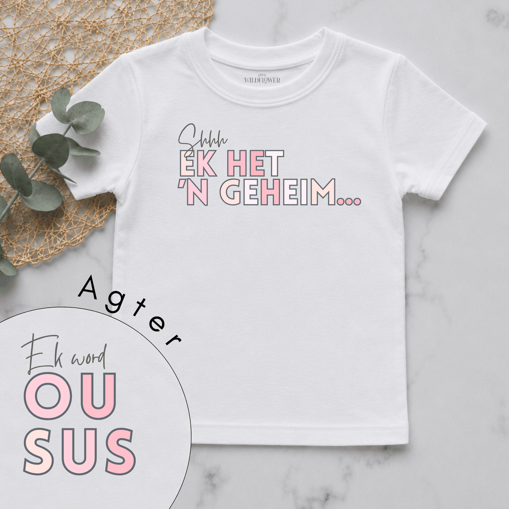 I Have A Secret Big Sister Personalised Pregnancy Announcement Kids Shirt