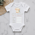 Lamb Personalised Birth Announcement Onesie