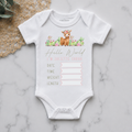 Llama Personalised Birth Announcement Onesie