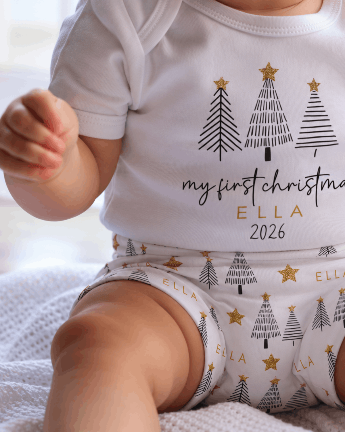 Minimalistic Personalised 3 Piece Christmas Outfit | Christmas