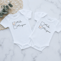 Name Check Twin Set Personalised Onesie