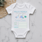 Ocean Personalised Birth Announcement Onesie