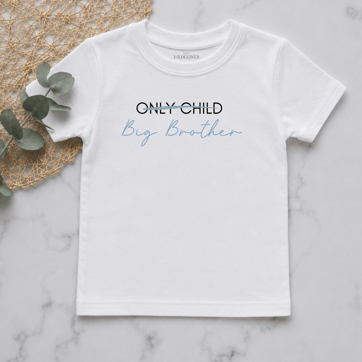 Only Child Big Brother Personalised Pregnancy Announcement Kids Shirt