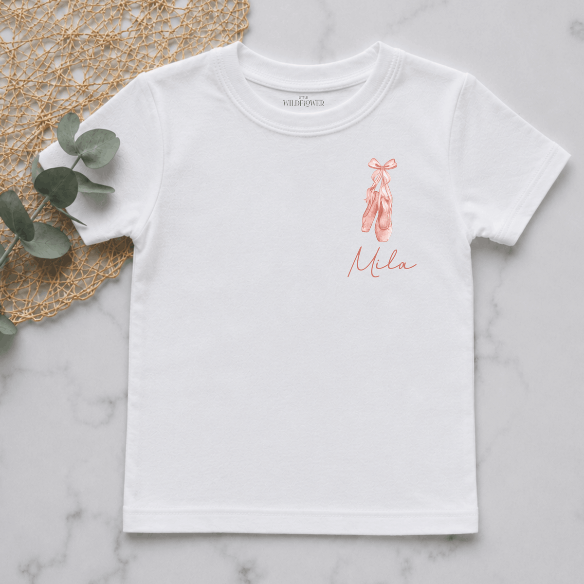 Personalised Ballerina Shoes Kids T-Shirt
