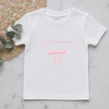 Personalised Bow Name Kids T-Shirt