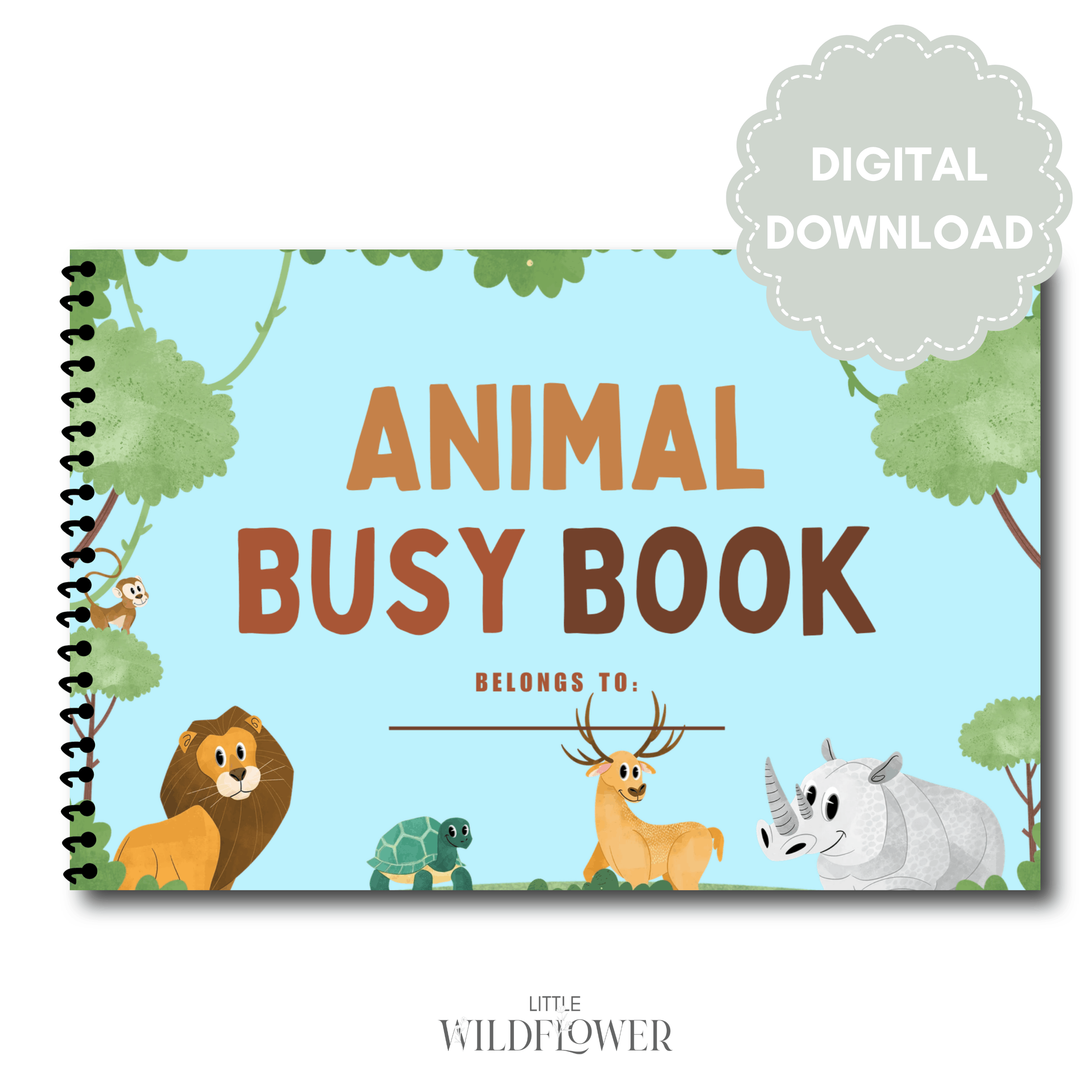 Personalised Printable Animal Activity Book | Digital