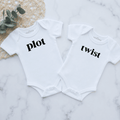 Plot Twist Twin Set Personalised Onesie