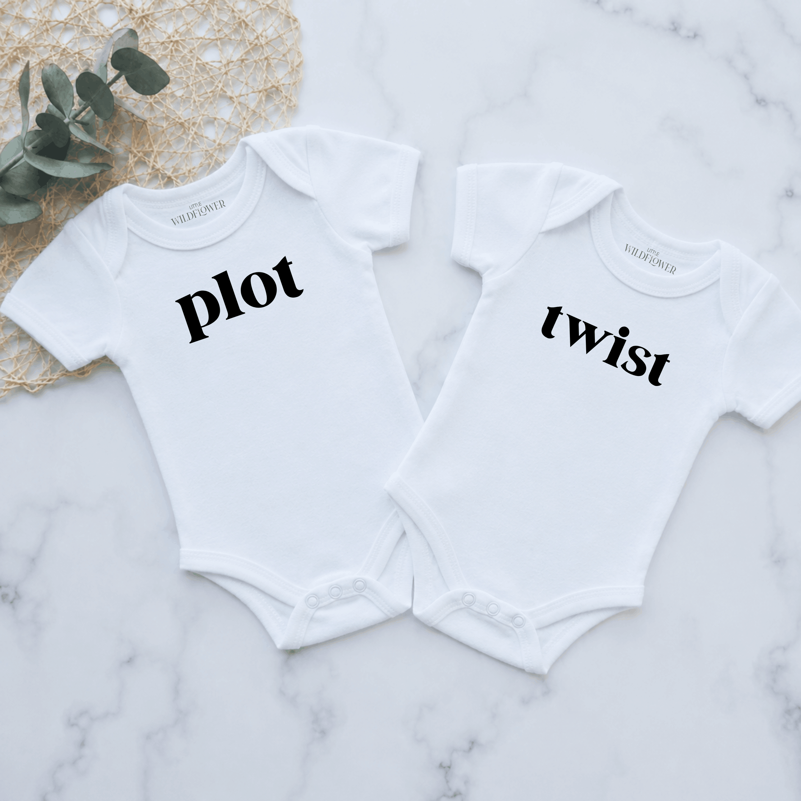 Plot Twist Twin Set Personalised Onesie