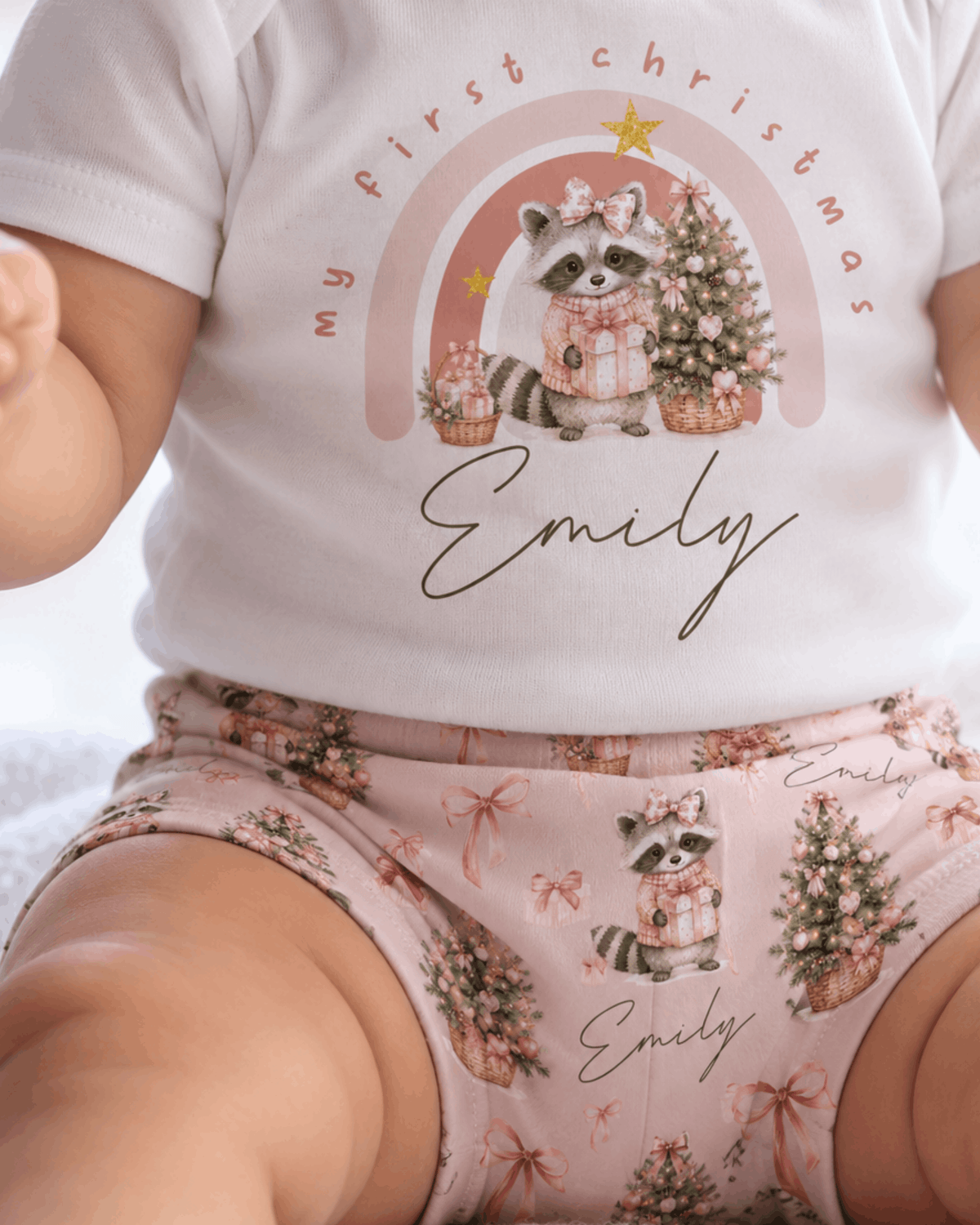 Raccoon Personalised 3 Piece Christmas Outfit | Christmas