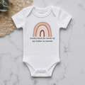 Neutral Rainbow Handpicked Personalised Pregnancy Announcement Onesie