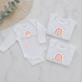 Rainbow Personalised Milestone Onesie Set