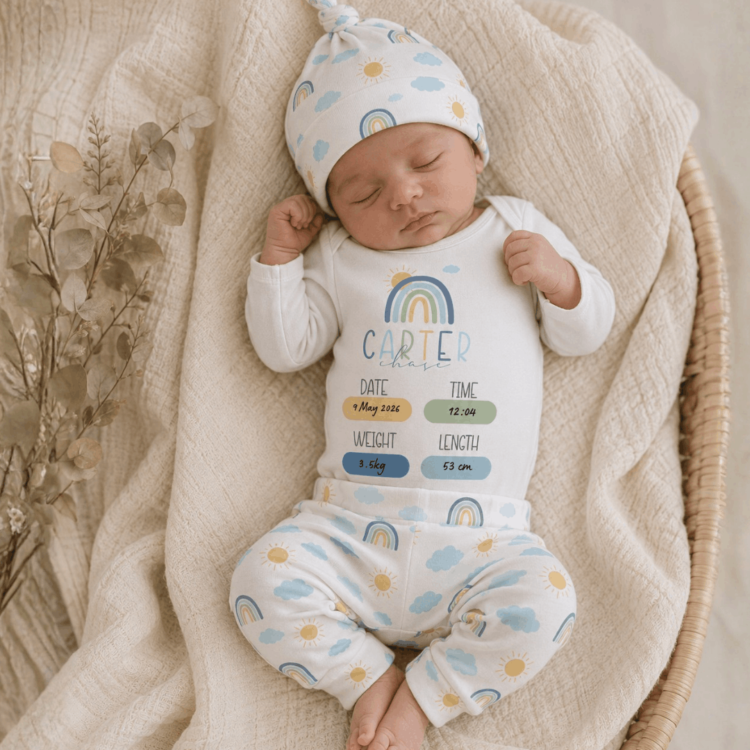 3 Piece Birth Announcement Outfit