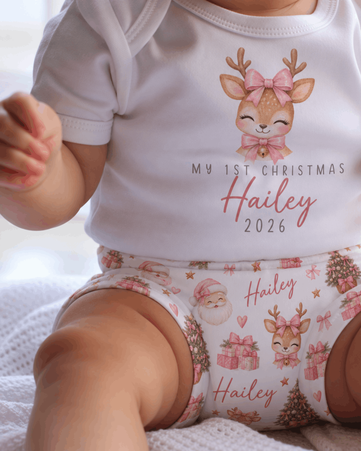Reindeer Personalised 3 Piece Christmas Outfit | Christmas