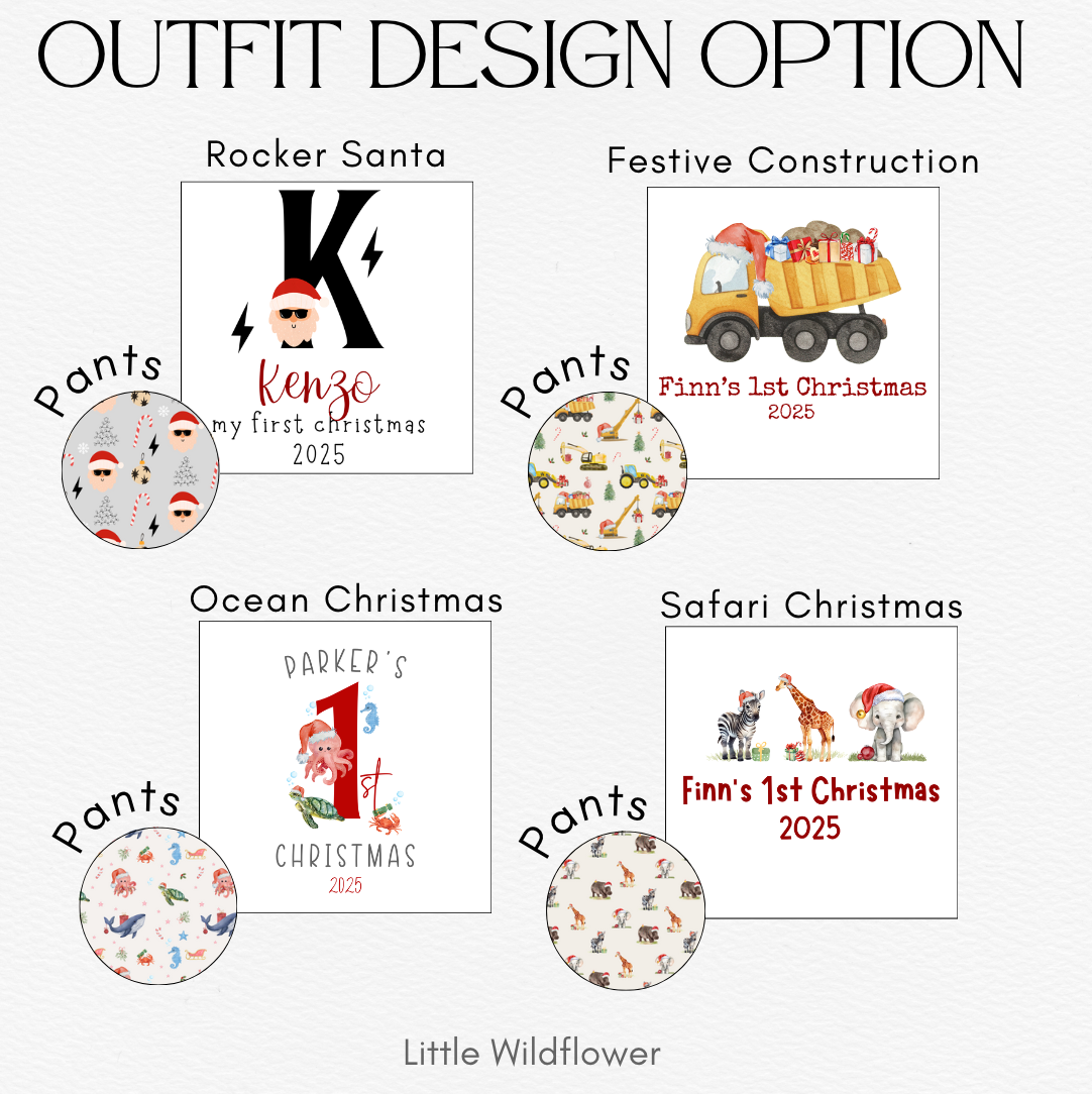 Personalised 3 Piece Christmas Outfit