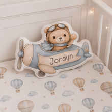 Load image into Gallery viewer, Personalised Shaped Nursery Pillow
