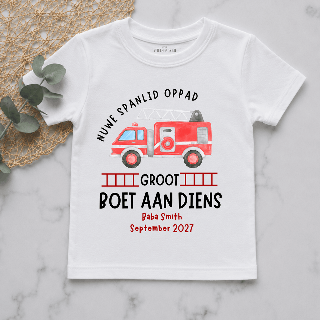 Sound The Alarm Big Brother Personalised Pregnancy Announcement Kids Shirt