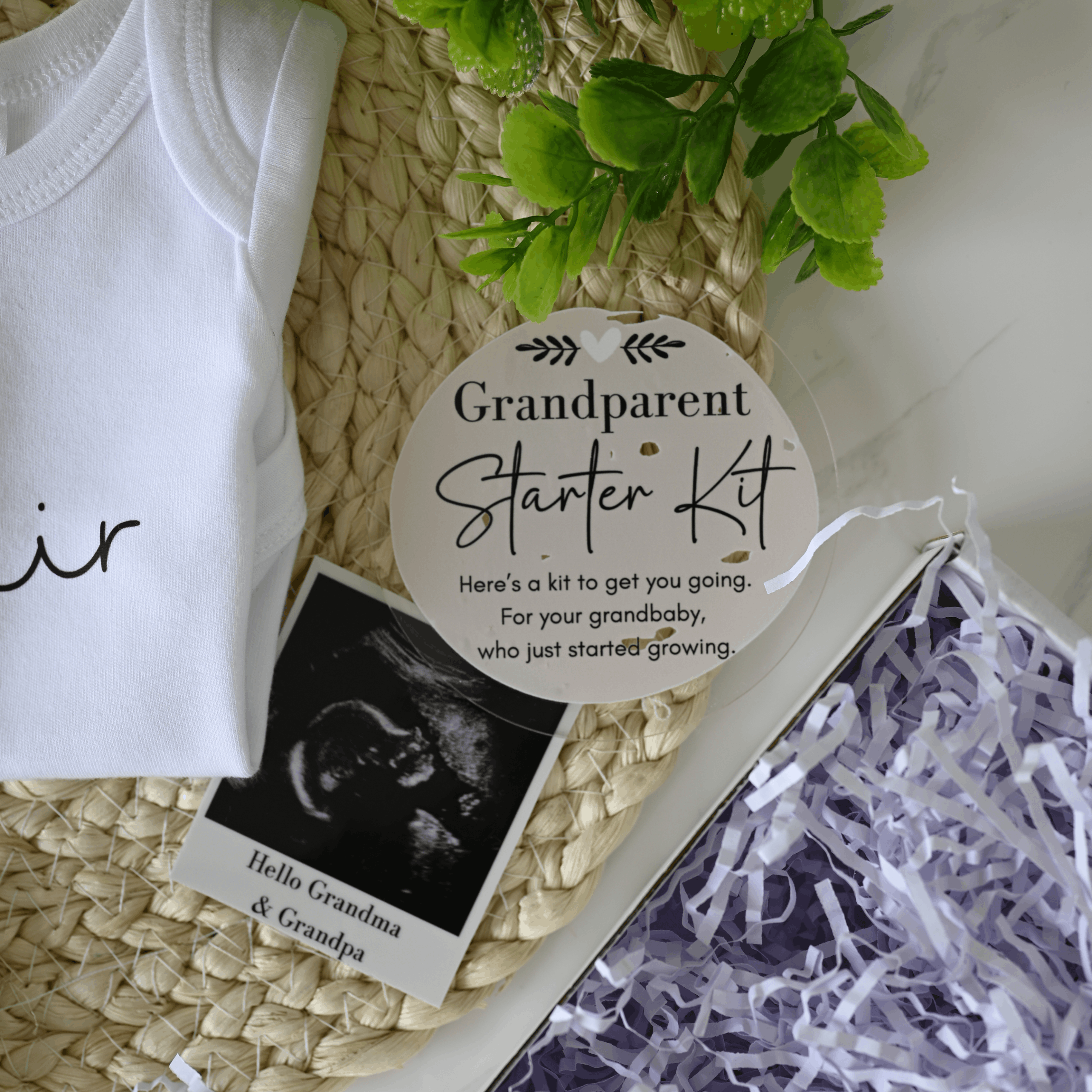 Grandparents Starter Kit Personalised Pregnancy Announcement Gift Box
