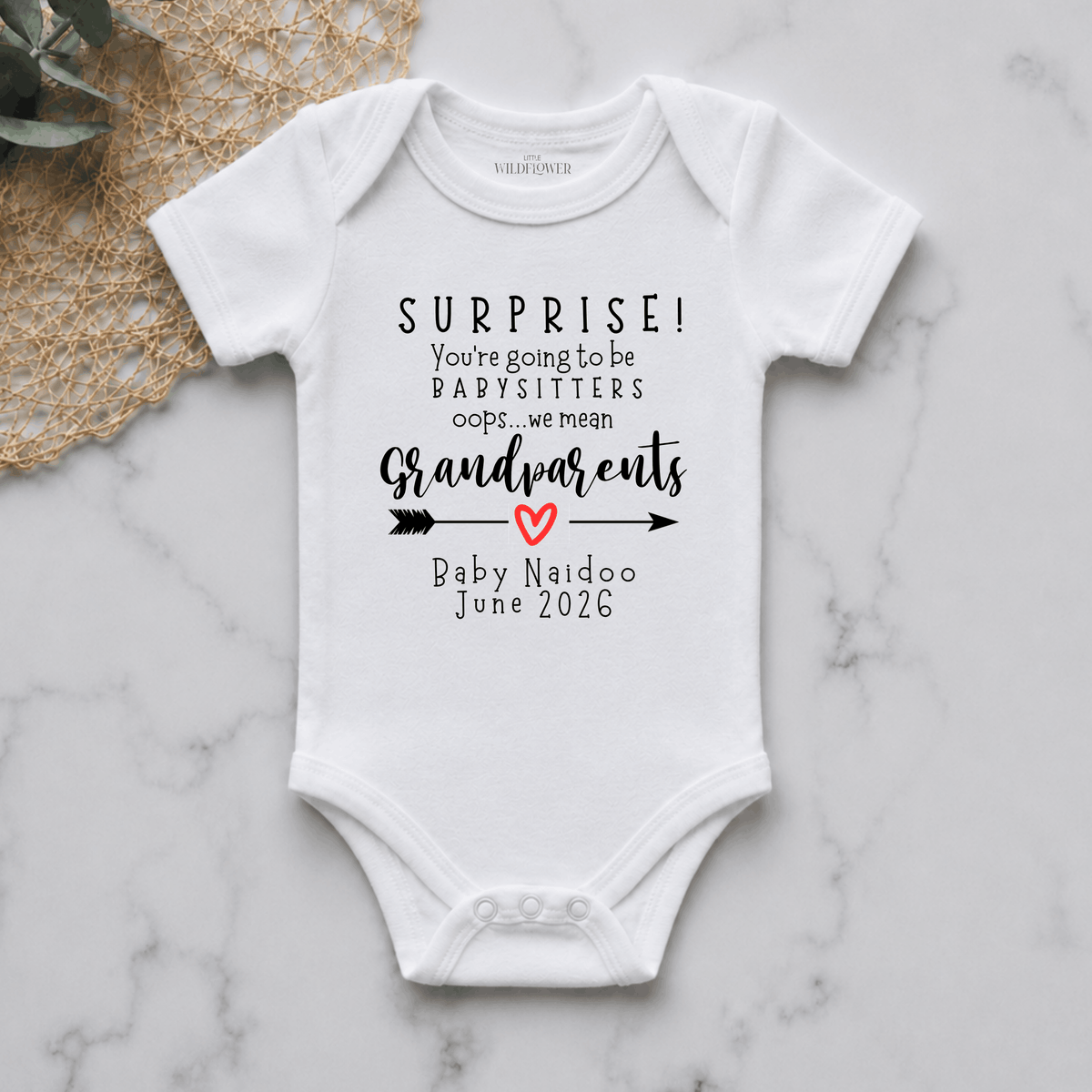 You're Going To Be Grandparents Personalised Pregnancy Announcement Onesie
