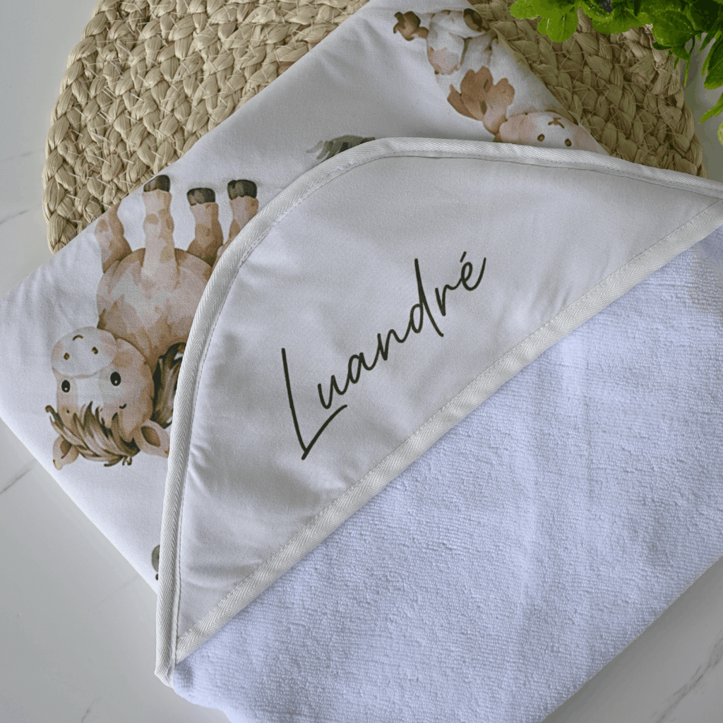 Personalised Hooded Baby Towel Set